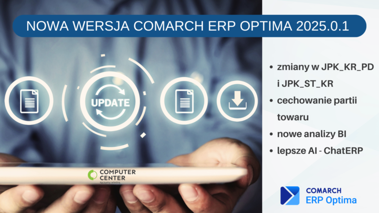 Aktualna wersja Comarch ERP Optima 2025.0.1